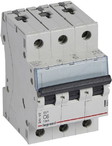 Выключатель автоматический Legrand TX3 6000 3п 6А C 10кА картинка